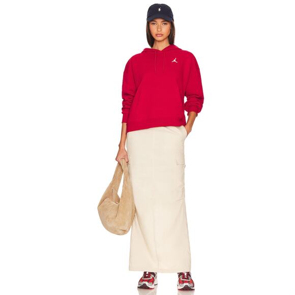 Jordan Brooklyn Fleece Hoodie in Gym Red Nike NWT Size Small - Picture 4 of 4